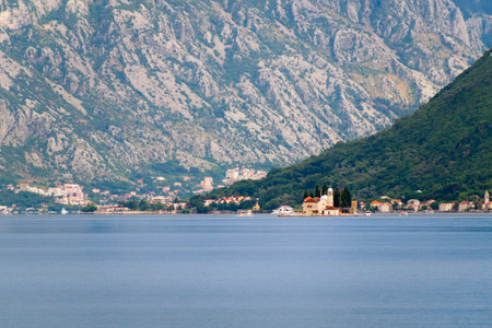 Beautiful landscape Kotor bay, Boka Kotorska, Montenegro, Europe.