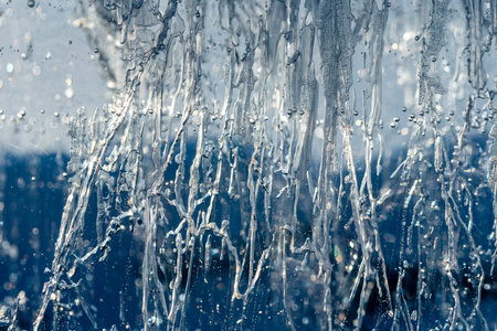 Ice pattern. abstract frozen ice background close-up. Natural Ice Pattern