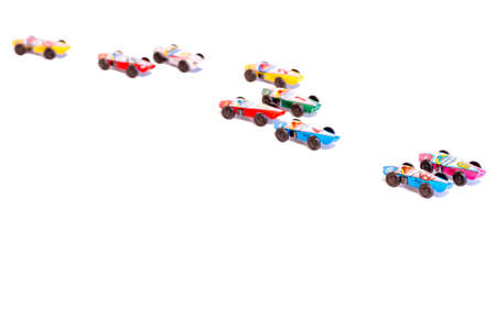 Conceptual pink tin car takes pole positionの写真素材