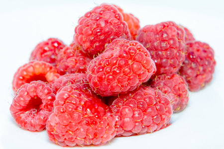 Fresh ripe raspberries