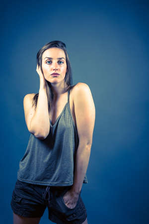 Slender Caucasian Female Portraitの写真素材