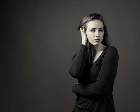 Slender Caucasian Female Portraitの写真素材