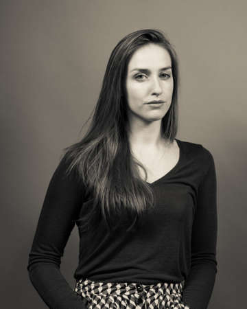 Slender Caucasian Female Portraitの写真素材