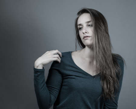 Slender Caucasian Female Portraitの写真素材