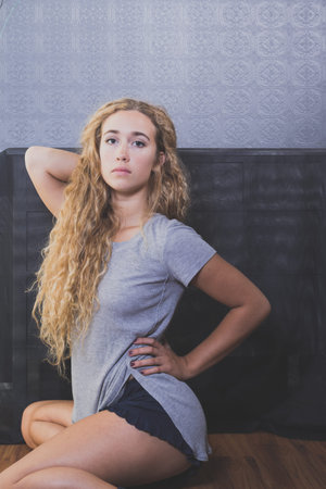 Young female with fit proportionate shapely figureの写真素材