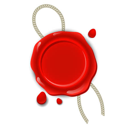 Wax seal isolated on whiteのイラスト素材