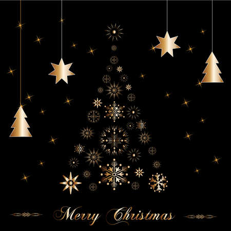 beautiful christmas treeのイラスト素材