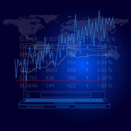stock market graphのイラスト素材