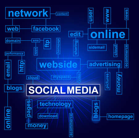 social mediaのイラスト素材