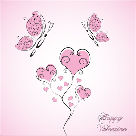 valentine cardのイラスト素材