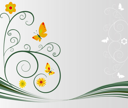 floral backgroundのイラスト素材
