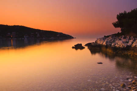 the silence morning on the bayの写真素材