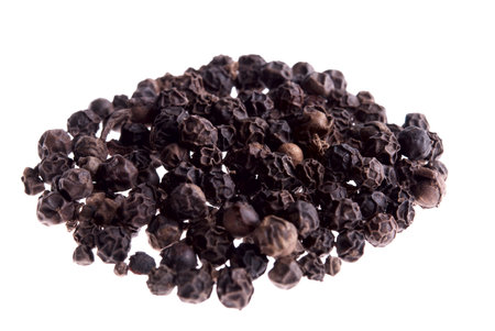 Black Pepper on white background