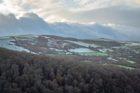 Snow on the Glen of the Downs, County Wicklowの写真素材