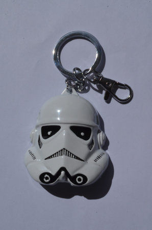 White Storm trooper helmet keychain