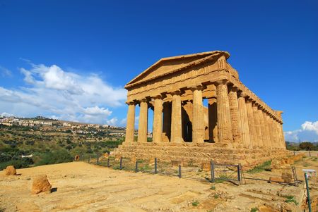 Agrigento temple in Sicilyの写真素材