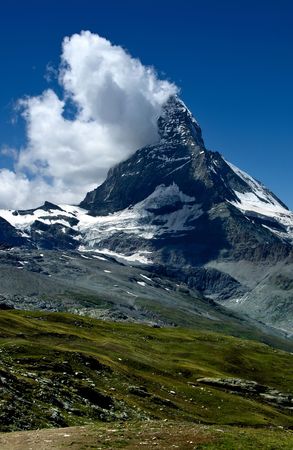 Matterhorn summit in Switzerland Alpsの写真素材