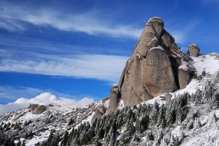 Rocky mountains in Carpathian ridge, Romania, eastern Europeの写真素材