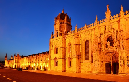 Jeronimos  Hieronymites  Monastery is located in the Belem district of Lisbon, Portugal  のeditorial素材