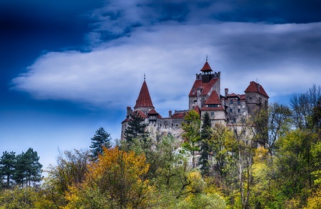 Medieval Bran castle in Romania, known for Dracula storyのeditorial素材