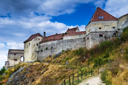 Rasnov fortress was built as part of a defence system for the Transylvanian villages exposed to outside invasions. Brasov county, Romaniaの写真素材