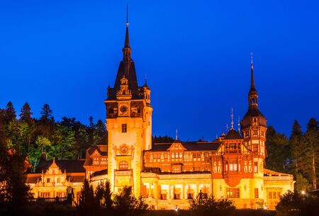 Peles Castle, Sinaia in Carpathians, Romaniaのeditorial素材