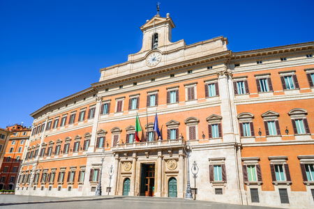 Palazzo Montecitorio is a building in Rome, where the seat of the Chamber of Deputies of the Italian Republic.のeditorial素材