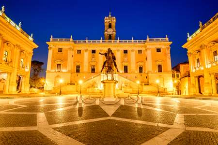 Rome, Italy. Piazza del Campidoglio, Capitoline the most sacred of Romes seven hills.のeditorial素材