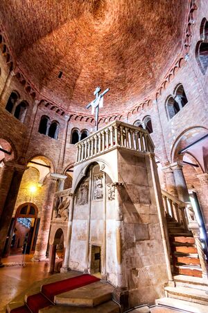 Bologna, Italy - June 2017: The basilica of Santo Stefano, Holy Jerusalem, known as Seven Churches. Emilia-Romagna region.のeditorial素材