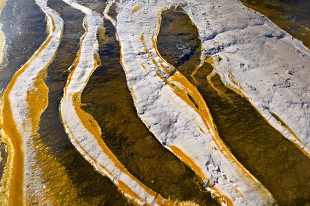 Colorful bacterial mats in Orakei Korako.のeditorial素材
