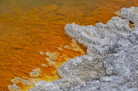 Champagne Pool, Wai-O-Tapu, late summer, North Island, New Zealandの写真素材