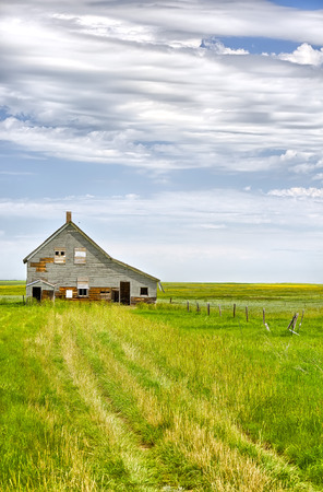 Abandoned home in Dorothy, Alberta, Canadaの写真素材