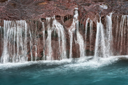 Hraunfossar, Icelandの写真素材