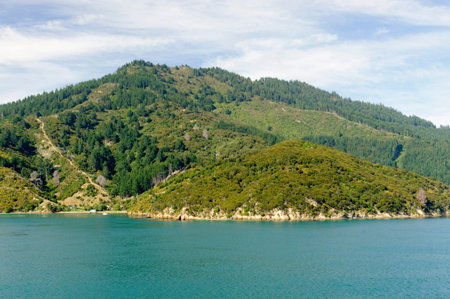 Queen Charlotte Sound, New Zealandの写真素材