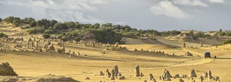 Pinnacles in the desert of Nambung National Park, Western Australia, Australiaの写真素材
