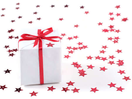 present and little red starsの写真素材