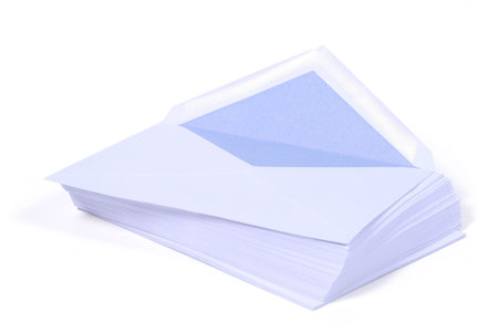 an arangement of envelopes - isolated on white background 