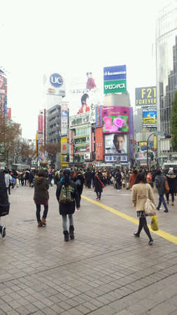 Shibuya crossing Tokyo Japanの素材