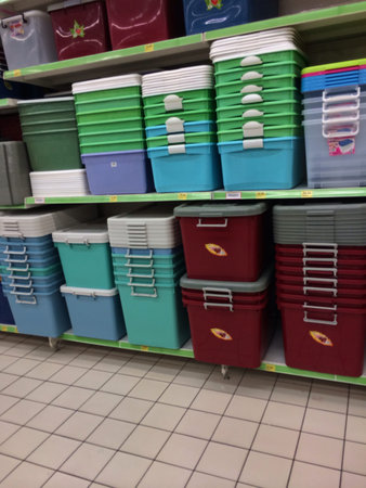 Big containers at super market