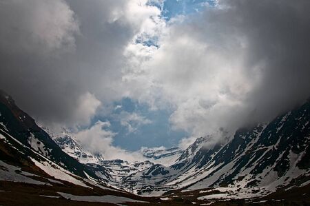 mountains in winterの写真素材