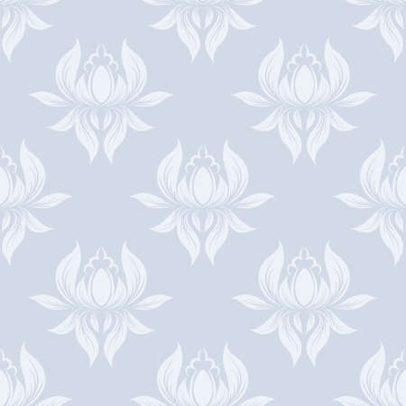 Ornate floral seamless texture. Light pink pattern. のイラスト素材