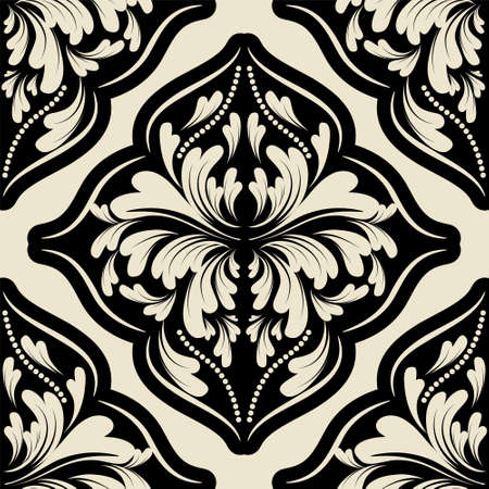 Retro Wallpaper, classic seamless backgroundのイラスト素材