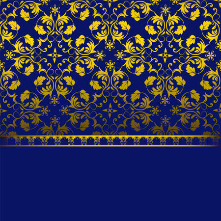 Invitation card with gold design elementsのイラスト素材