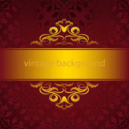 Invitation card with gold design elementsのイラスト素材