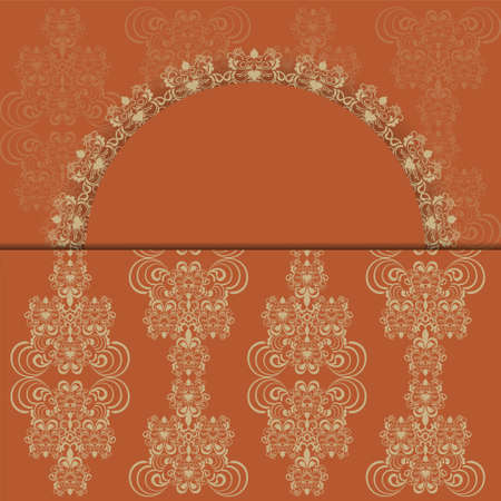 Retro greeting card template design のイラスト素材