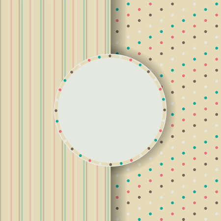 Retro greeting card template design のイラスト素材