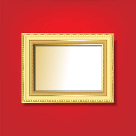 beautiful gold frame のイラスト素材