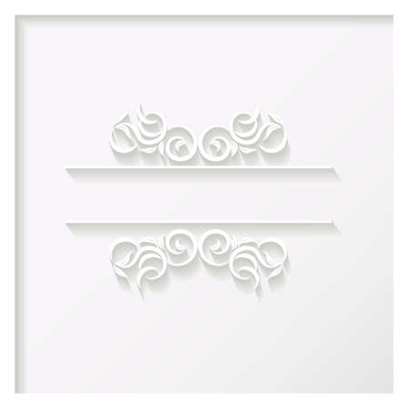 beautiful white frame with damask pattern  greeting card  invitation cardのイラスト素材