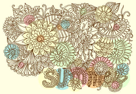 summer flowersのイラスト素材