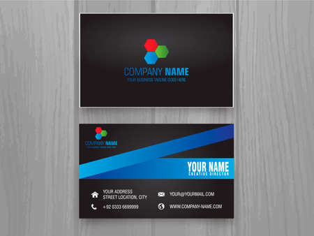 Modern business cards design on gray background, vector illustration.のイラスト素材